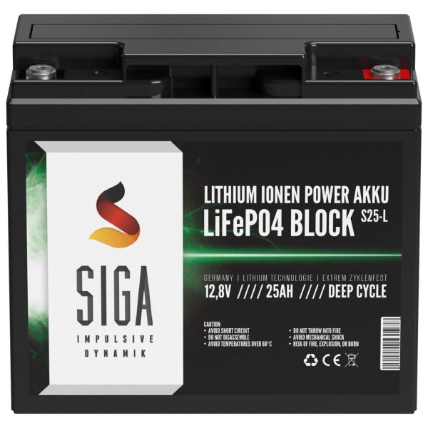 SIGA Lithium Batterie 25Ah 12,8V LiFePO4